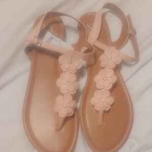 New York & Company Blush Floral Sandals